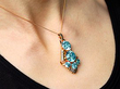 yellow Gold Zircon Pendant Wearing