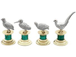 Bird Menu Holders in Silver
