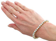 Pearl and Diamond Line Bracelet Wearing