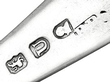 Silver Mustard Pot and Spoon hallmarks 