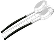 Victorian Salad Servers Ruler 