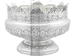 Victorian Silver Bowl in Monteith Style size 
