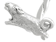 Sterling Silver Owl Mustard Pot Spoon