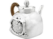Silver Chinese Tea Set Bamboo Handle