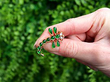 Chrysoprase Dragonfly Brooch in Gold