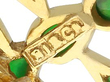 Chrysoprase Dragonfly Brooch in Gold