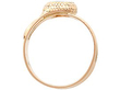 Diamond Snake Ring in Rose Gold side