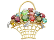 Vintage Flower Basket Brooch for Sale
