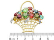  Vintage Flower Basket Brooch for Sale