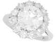 3 Carat Diamond Cluster Ring in Platinum for Sale