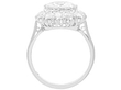 3 Carat Diamond Cluster Ring in Platinum for Sale