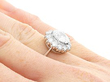 Diamond Platinum Ring Being Worn