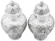 Large Antique Silver Tea Caddies Set UK