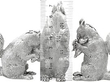 Sterling Silver Squirrel Condiment Set Size