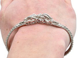18ct white gold diamond bracelet wearing