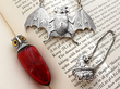 Antique Decanter Label Bat