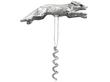 Silver Fox Corkscrew with Gemset Eyes