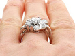 1950s Diamond Dress Ring for Sale wearing