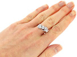 Antique Trilogy Twist Engagement Ring for Sale Wearing Image