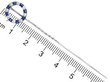 Antique Sapphire Brooch Pin for Sale ruler