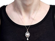 Blister Pearl Pendant in Gold Wearing
