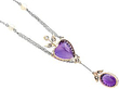 Amethyst Heart Necklace in Gold for Sale