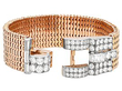 Rose gold and Diamond Bracelet open