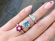 1930s Platinum Engagement Ring stack