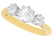 Claw Set Trilogy Ring in Yellow Gold