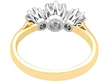 Claw Set Trilogy Ring in Yellow Gold