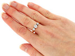 Wearing Claw Set Trilogy Ring in Yellow Gold