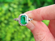 Colombian Emerald Engagement Ring for Sale