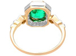 Colombian Emerald Engagement Ring 