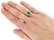 Colombian Emerald Engagement Ring Wearing