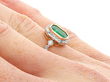 Colombian Emerald Engagement Ring Wearing