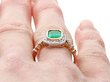 Colombian Emerald Engagement Ring Wearing