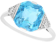 1930s Aquamarine Ring in White Gold