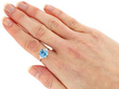Wearing 1930s Aquamarine Ring in White Gold