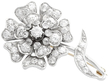 Antique Diamond Flower Brooch for Sale