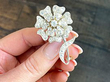 Antique Diamond Flower Brooch for Sale