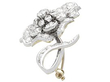 Antique Diamond Flower Brooch for Sale