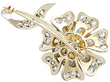Antique Diamond Flower Brooch Reverse
