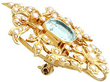 Seed Pearl and Aquamarine Brooch Victorian