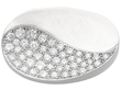 Oval Diamond Brooch in White Gold