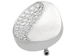 Oval Diamond Brooch in White Gold