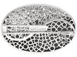 Oval Diamond Brooch in White Gold Reverse