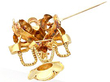 Gold Victorian Brooch with Gemstones