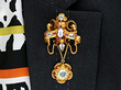 Gold Victorian Brooch with Gemstones