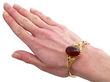 Garnet Bangle Bracelet in Gold for Sale Wearing