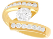 Diamond Twist Ring Yellow Gold